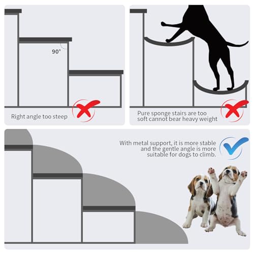 DOICAH 26" Pet Stairs for Medium/Small Dogs & Cats