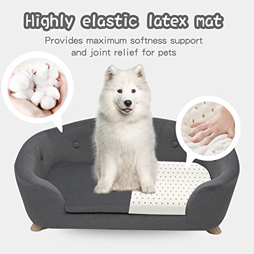 SHAVI Luxury Large Dog Couch for Medium Dogs