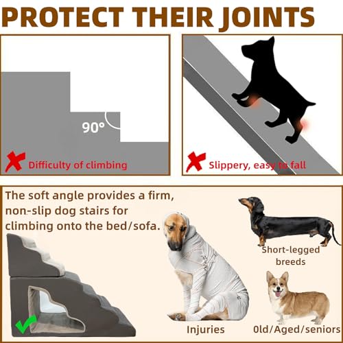 6-step non-slip dog ramp for small dogs