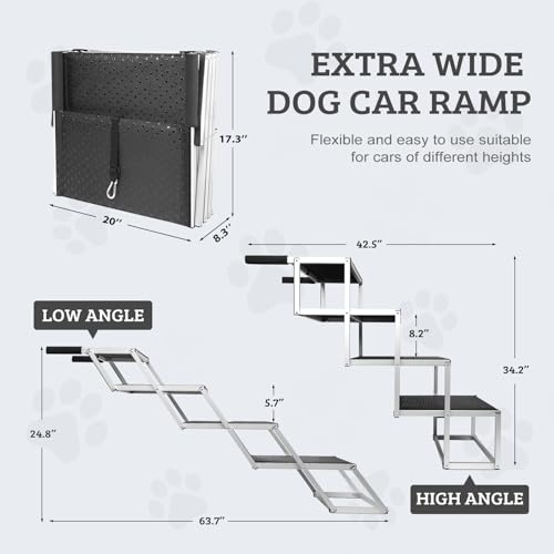 Foldable Extra Wide Dog Car Ramp for Large Dogs