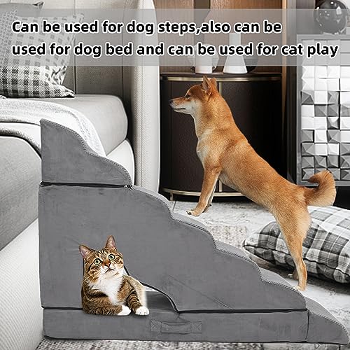 LitaiL 7 Step Dog Stairs for High Beds