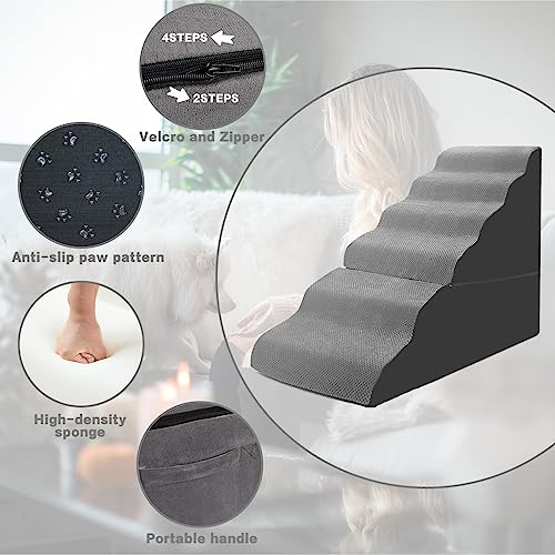 MALOROY 6-step Dog Stairs for High Beds