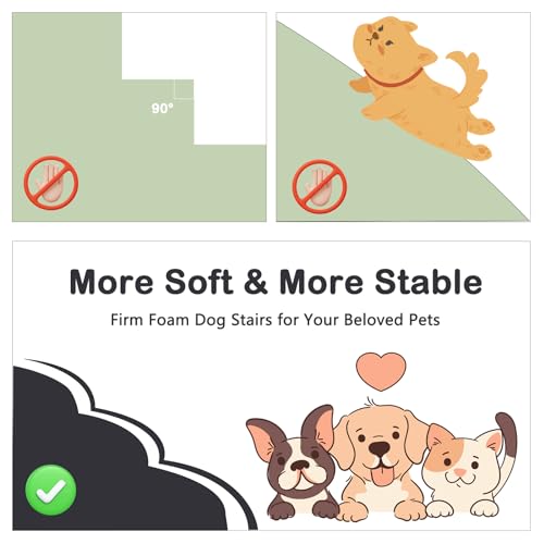 Adjustable Dog Stairs for Small Dogs, 6 Tiers