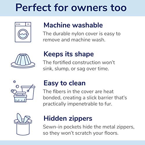 Casper Plush Memory Foam Dog Bed, Medium Sand