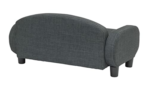 Modern pet sofa with removable mattress cover, espresso/gray