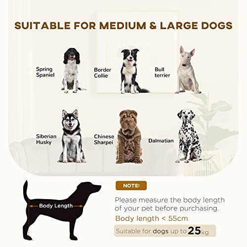 PawHut Large Velvet Dog Couch with Foam Cushioning