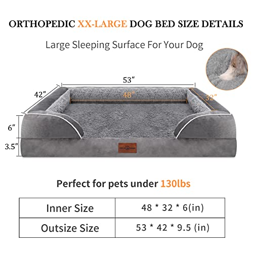 XXL Waterproof Orthopedic Dog Bed for Extra Large Dogs