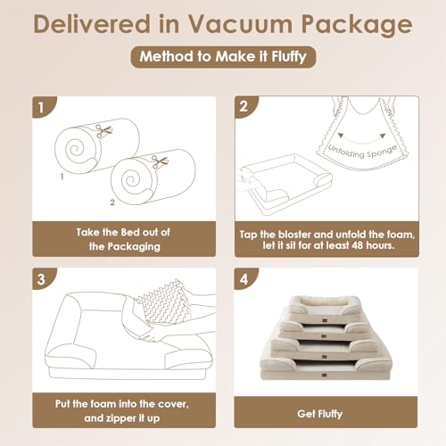 Orthopedic XL Dog Bed with Waterproof Memory Foam