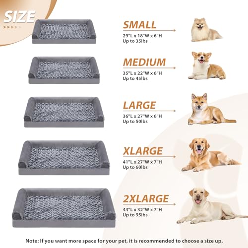 MIHIKK XL Orthopedic Dog Sofa Bed - Grey