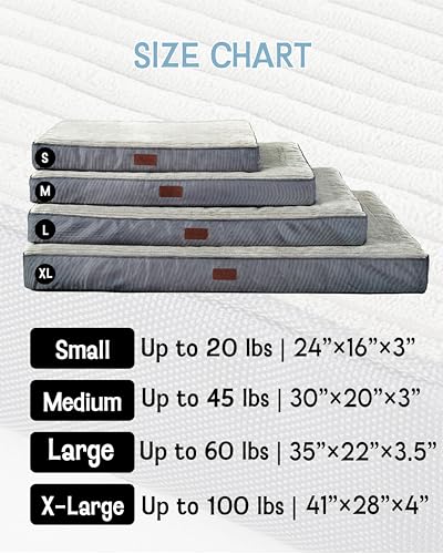 Waterproof Orthopedic Dog Bed with Egg Crate Foam Support