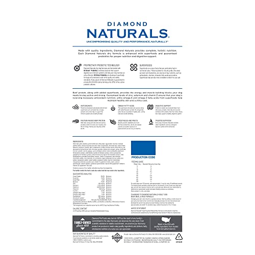 Diamond Naturals Beef and Rice Adult Dog Food 40lb