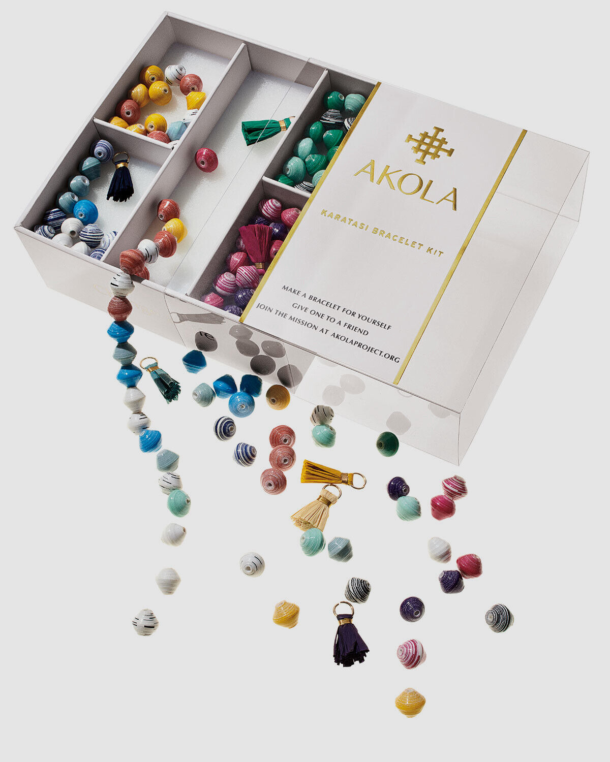 Blue Gold Plated Tassel Bracelet Kit Jewelry