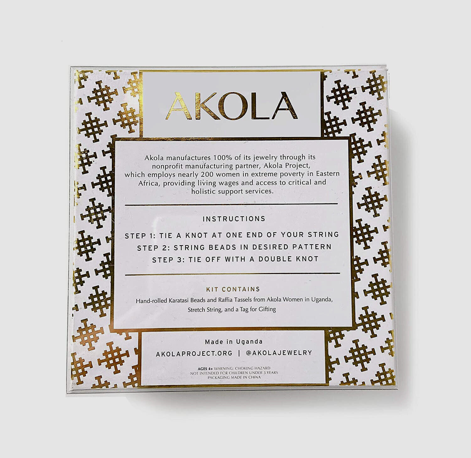 Blue Gold Plated Tassel Bracelet Kit Jewelry