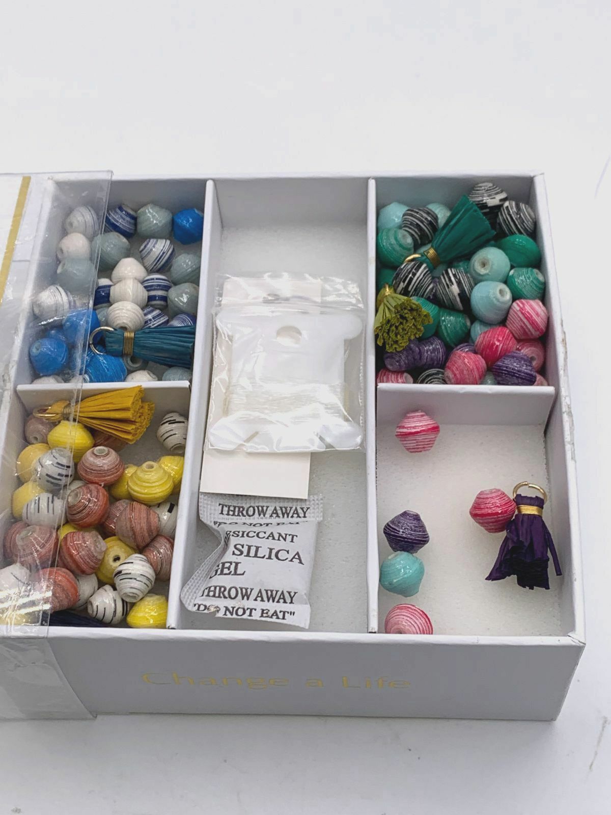 Blue Gold Plated Tassel Bracelet Kit Jewelry