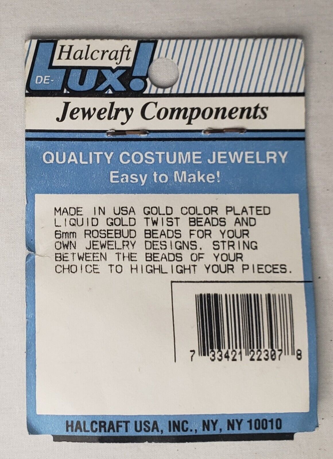 10k Gold Plated Twist and Rosebud Beads