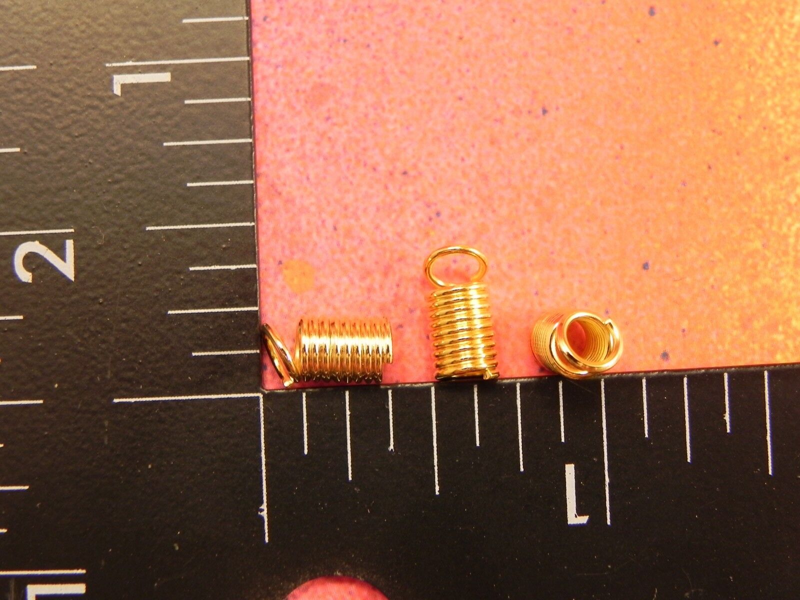 200 Gold Plated Coil End Tips for Jewelry