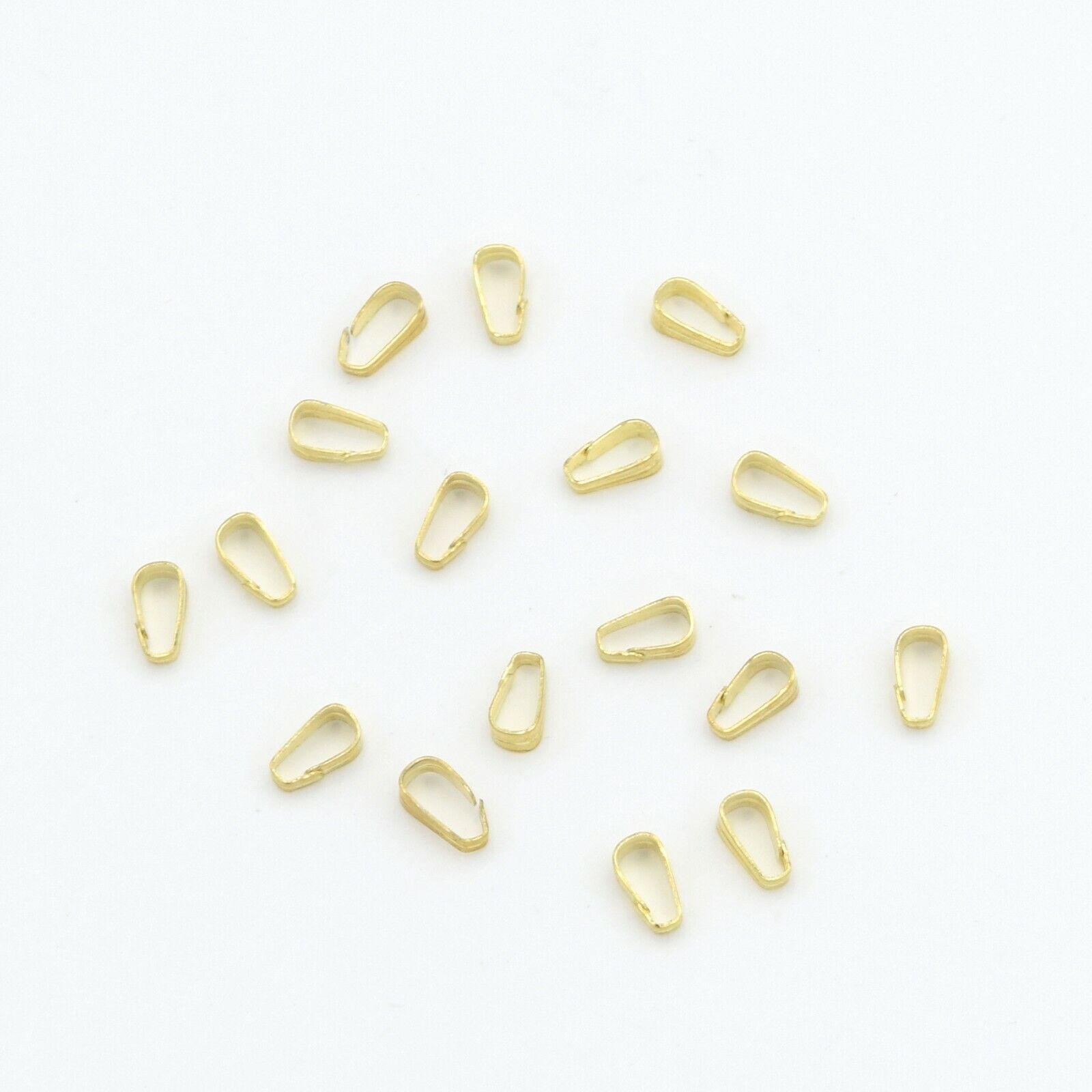 Gold Plated Rabbit Ear Bail, 16 Pieces