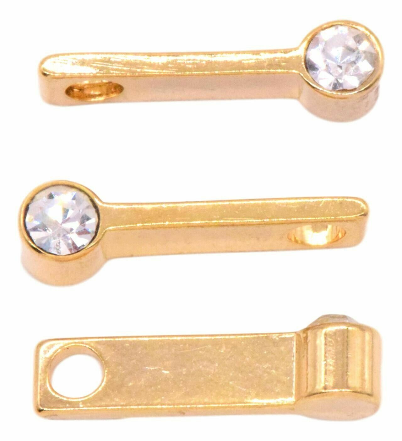 Gilded Rhinestone Charm for Jewelry Making