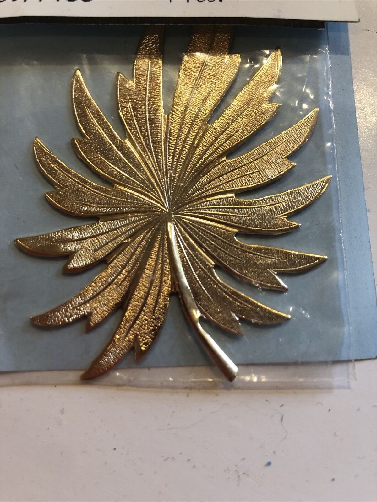 Jewelry Component-10k Gold Plated Leaf  2x3 Inches