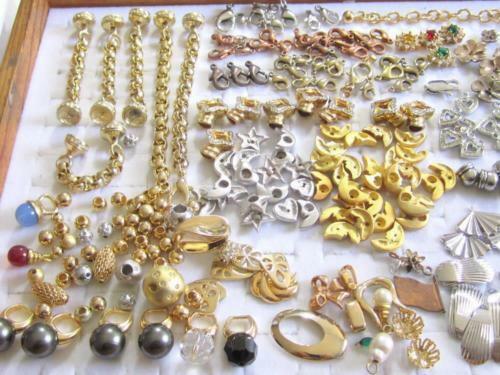 Gold Plated Vintage Jewelry Components Lot