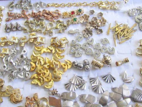 Gold Plated Vintage Jewelry Components Lot