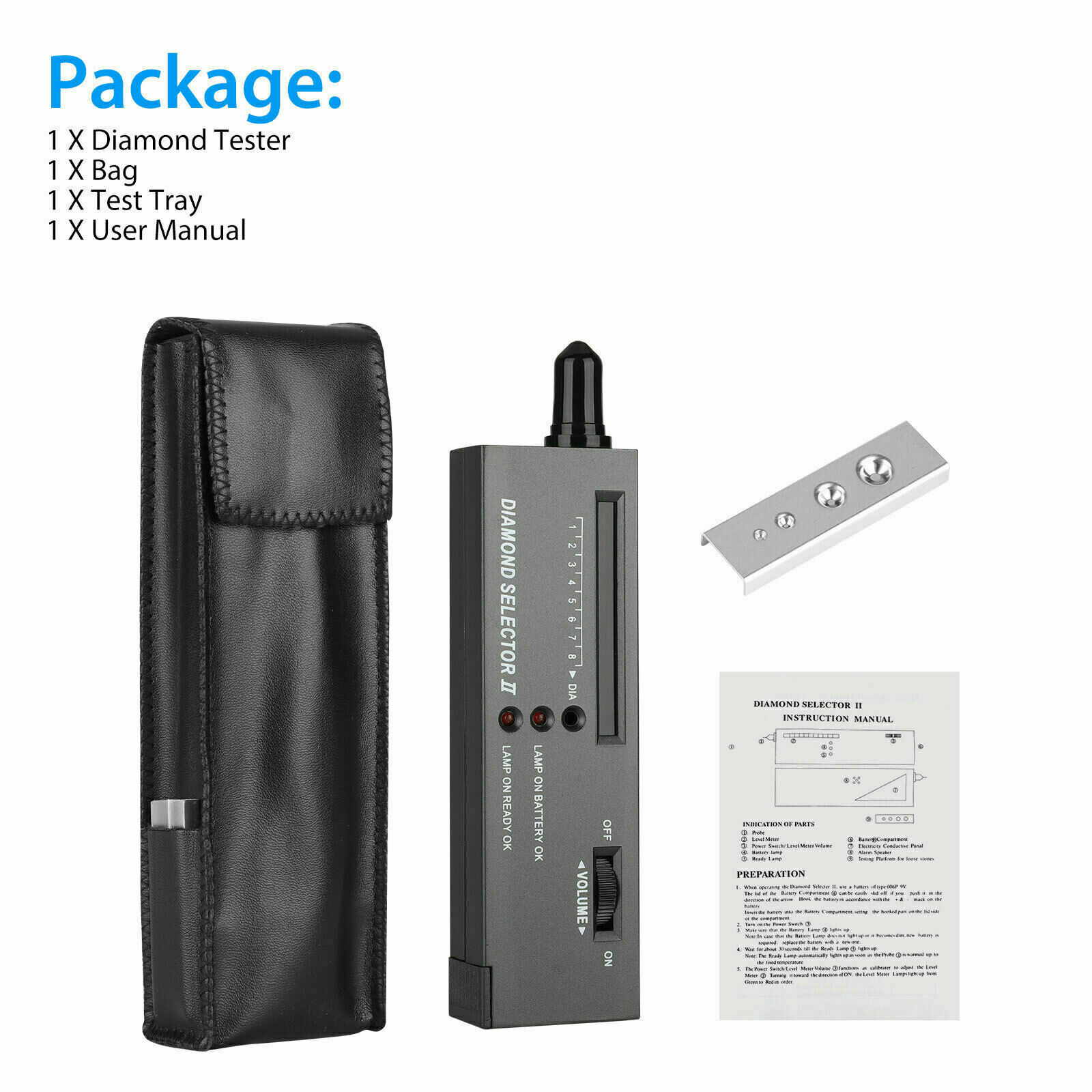 Gemstone & Diamond Tester Kit with Gold Pen