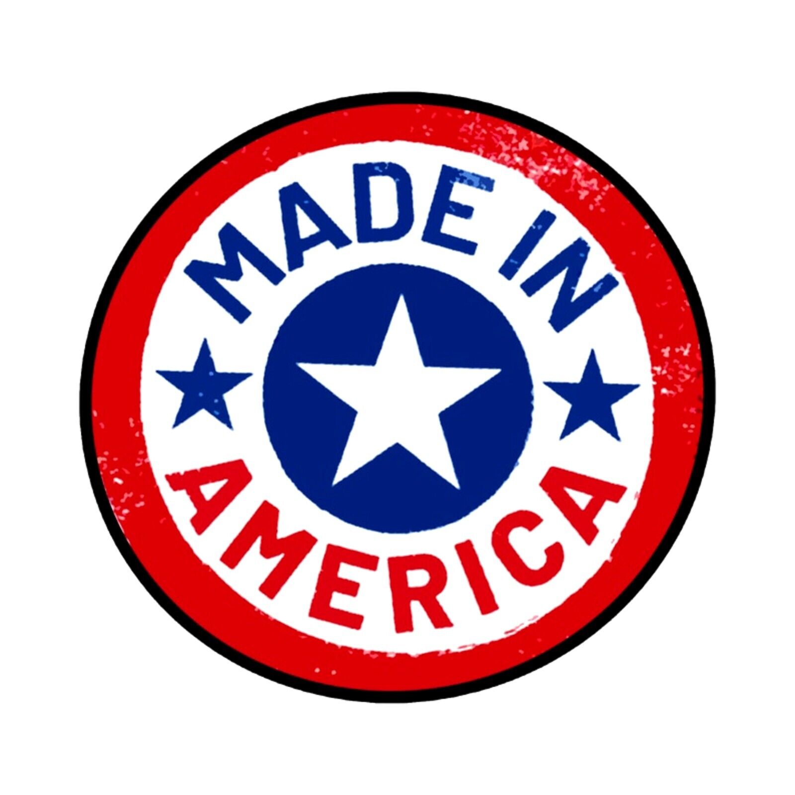 USA Flag Patch with Gold Border - Quality Embroidery