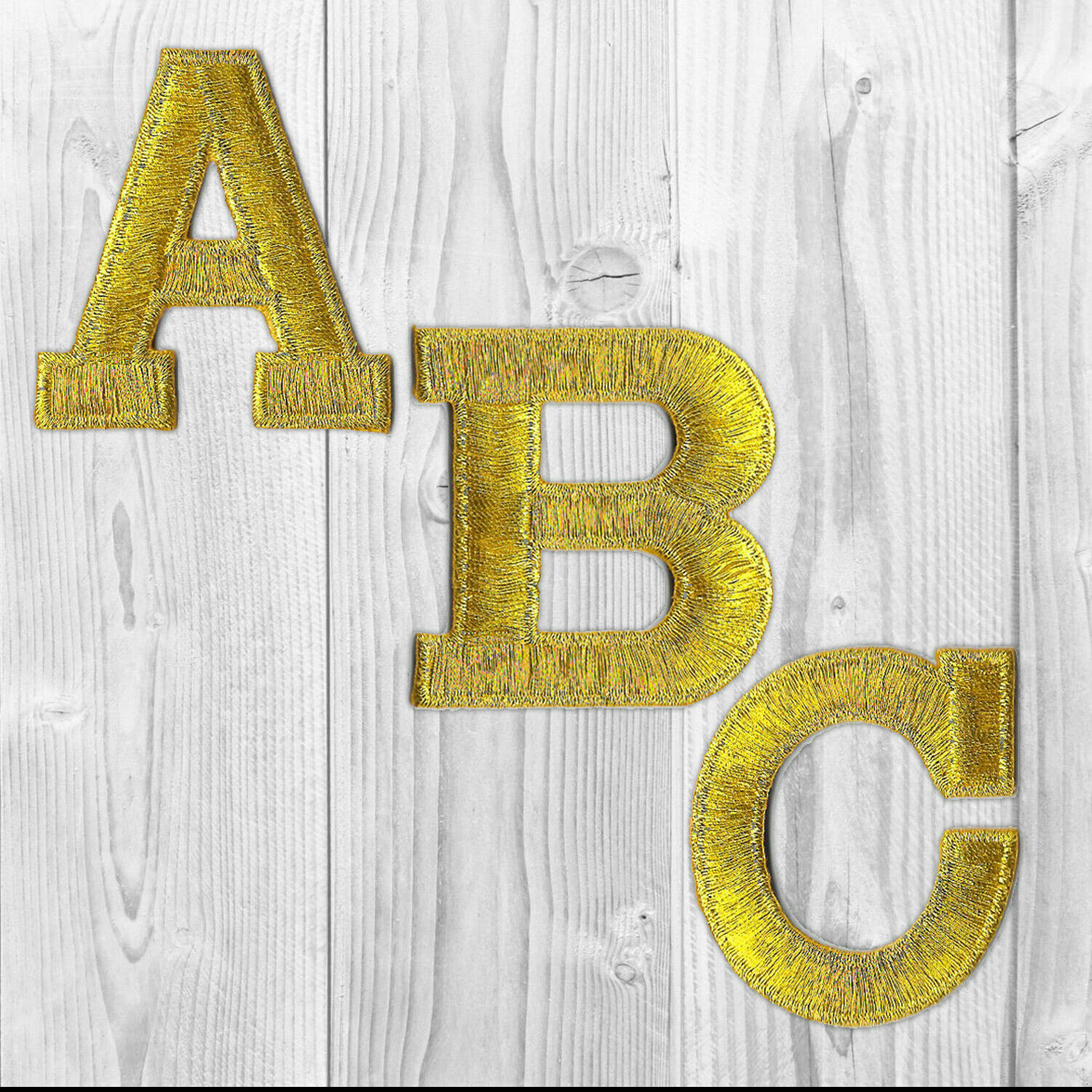 Embroidered 2" Block Letter Patches - 3 Colors
