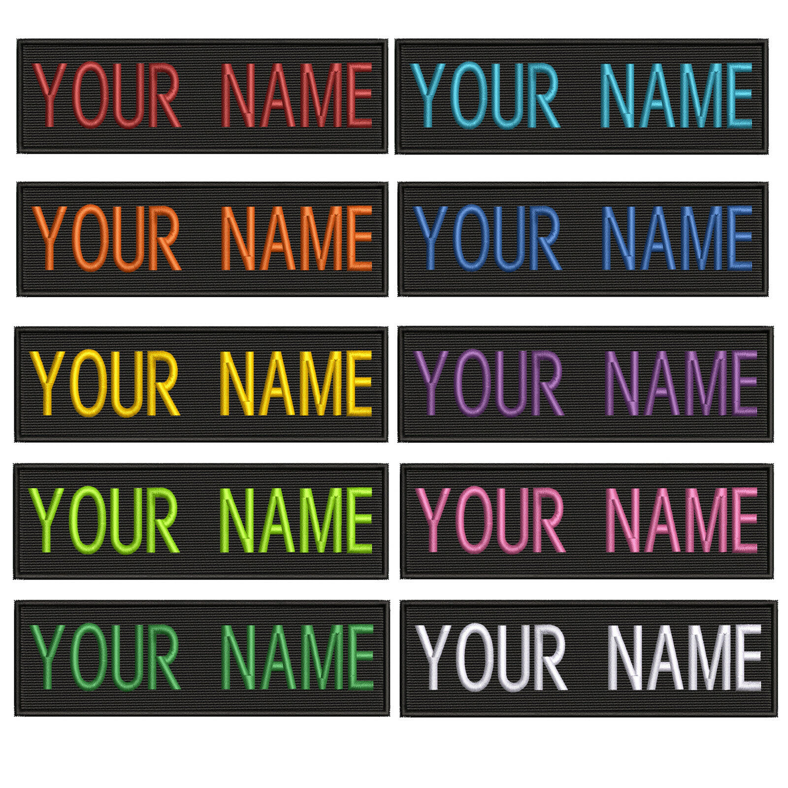 Custom Embroidered Iron-on Name Patch