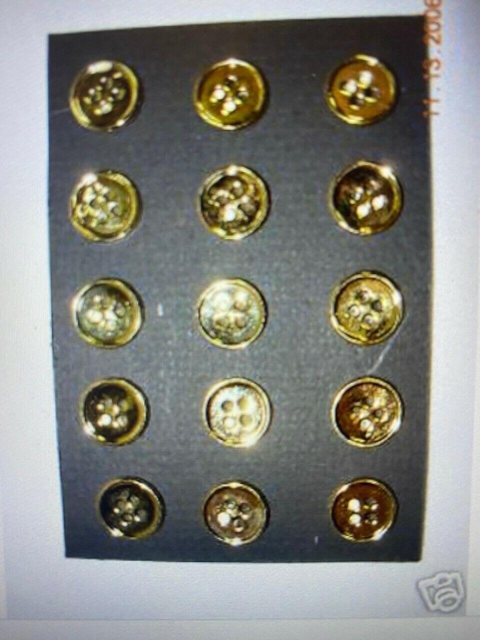 15pcs Gold Plated RL Fancy Blouse Buttons