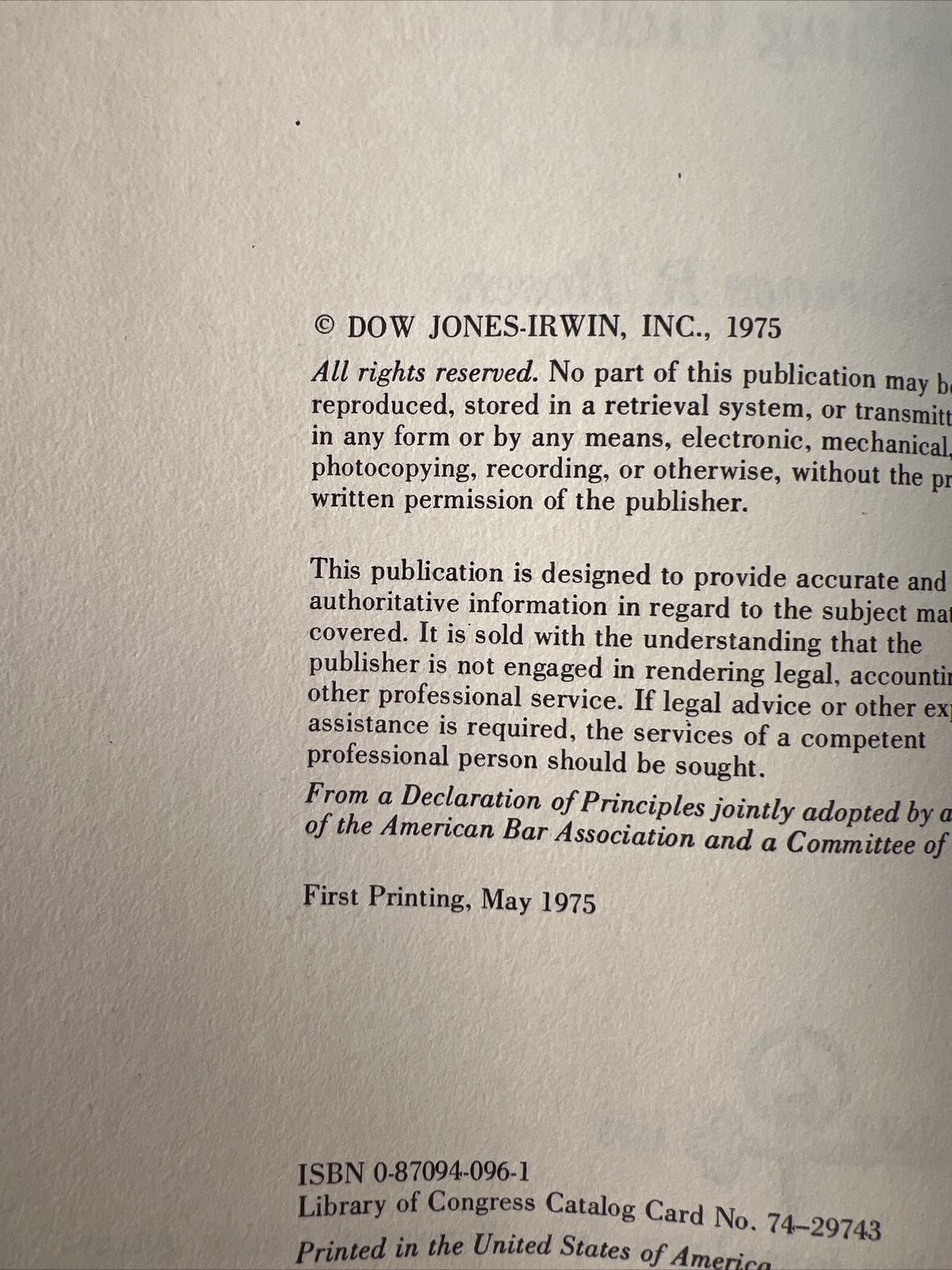 Vintage Gold Investing Guide from 1975