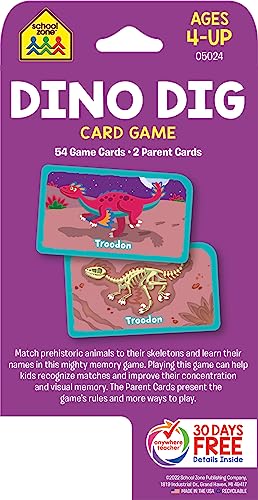 Dino Dig Card Game for Kids