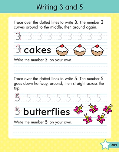 Gold Stars Kindergarten Workbook: 220+ Activities