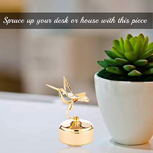 Gold Music Box with Bee-Hummingbird Figurine - Memory