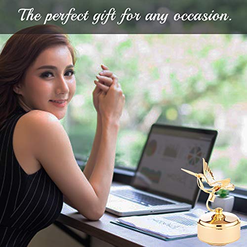 Gold Music Box with Bee-Hummingbird Figurine - Memory