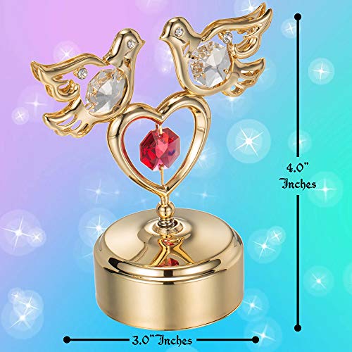 Crystal Love Doves Music Box (24K Gold-plated)