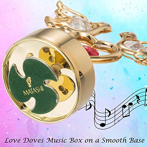 Crystal Love Doves Music Box (24K Gold-plated)