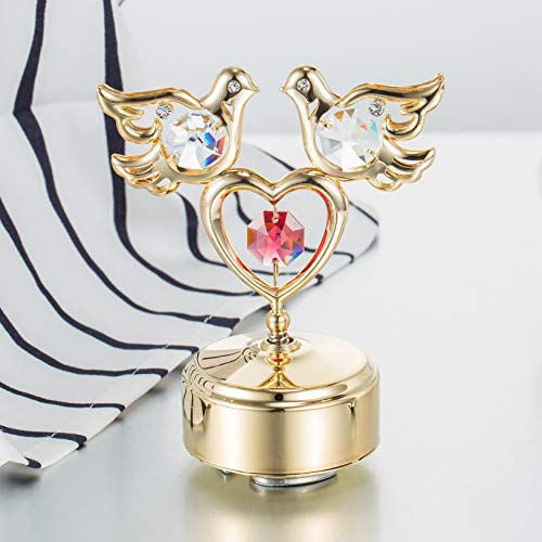 Crystal Love Doves Music Box (24K Gold-plated)