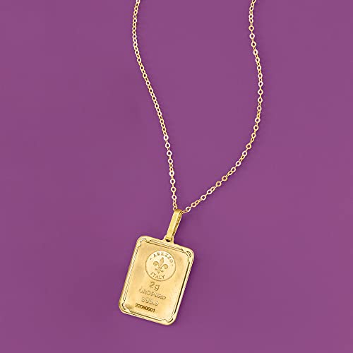 24kt Gold Fleur-De-Lis Pendant Necklace