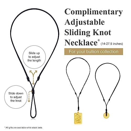 24K Solid Gold Dragon Bullion Pendant