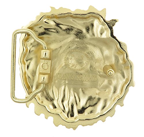 Lion Head Gold-Plated Belt Buckle
