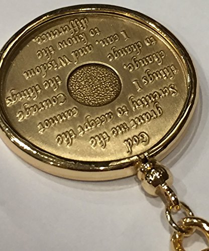 18k Gold Plated AA Keychain Chip Holder