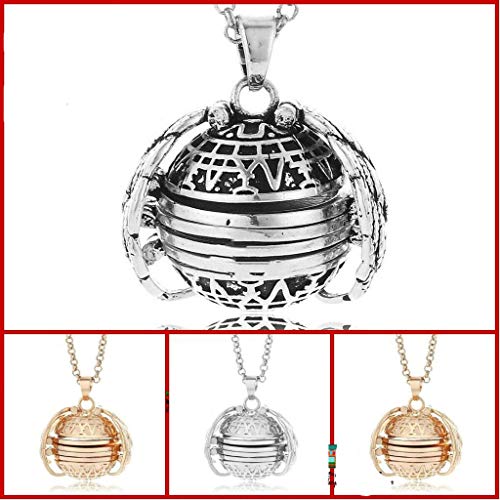 Antique Silver Angel Wings Necklace" (Rose Gold)