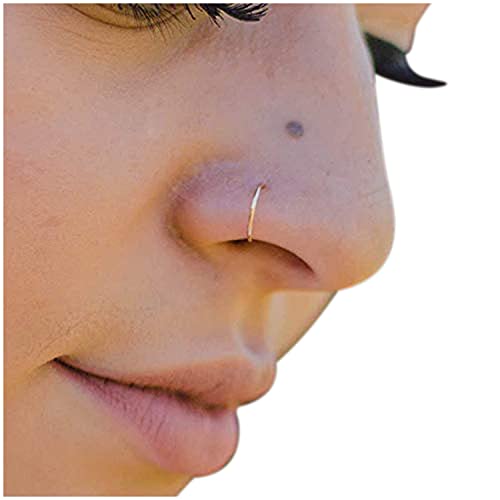 14k Gold Nose Hoop | 22g Piercing Jewelry