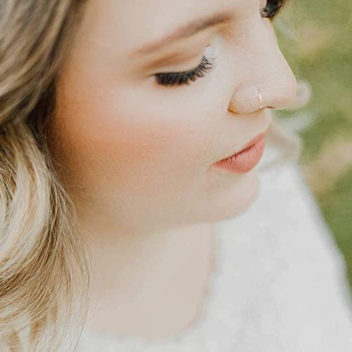 14k Gold Nose Hoop | 22g Piercing Jewelry