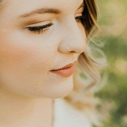 14k Gold Nose Hoop | 22g Piercing Jewelry