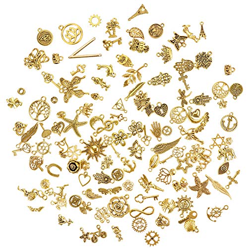 Antique Gold Jewelry Charms - 120 Pcs Wholesale