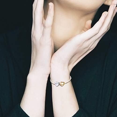 925 Sterling Gold Plated Heart Charm Bead