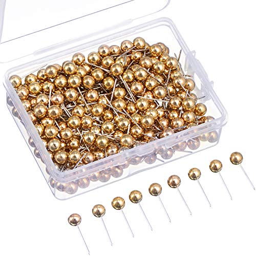 Gold Map Tacks - 300 Small Size
