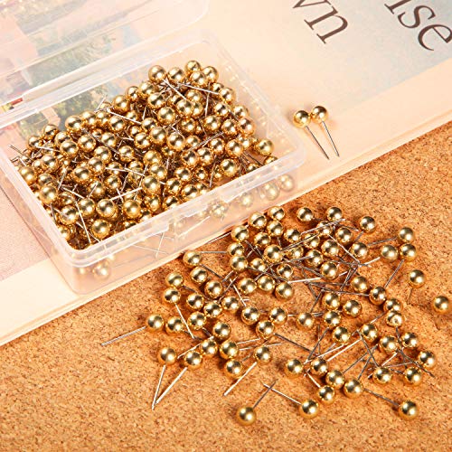 Gold Map Tacks - 300 Small Size